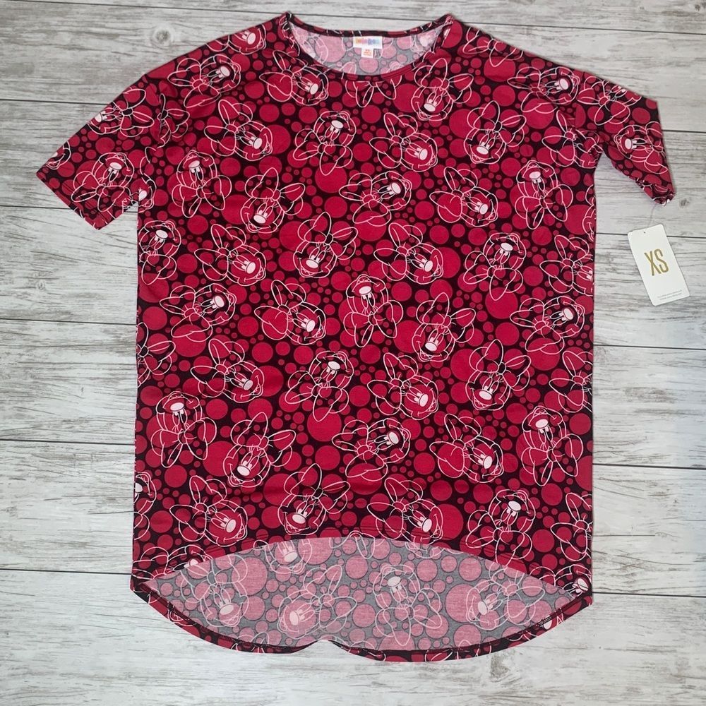 Lularoe Disney Minnie Mouse Irma Top Size XS NWT